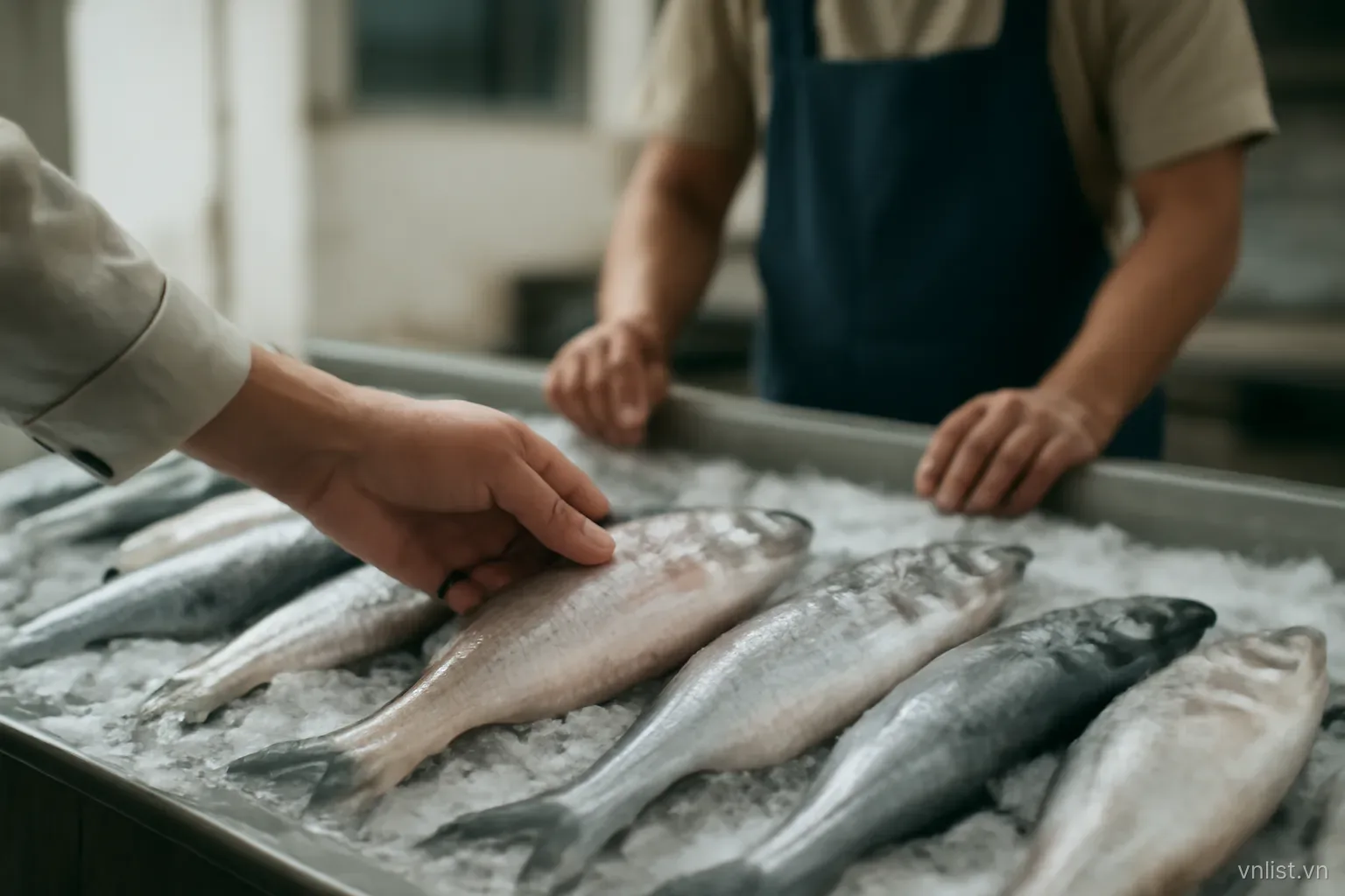 Chọn hàng tươi ở chợ
